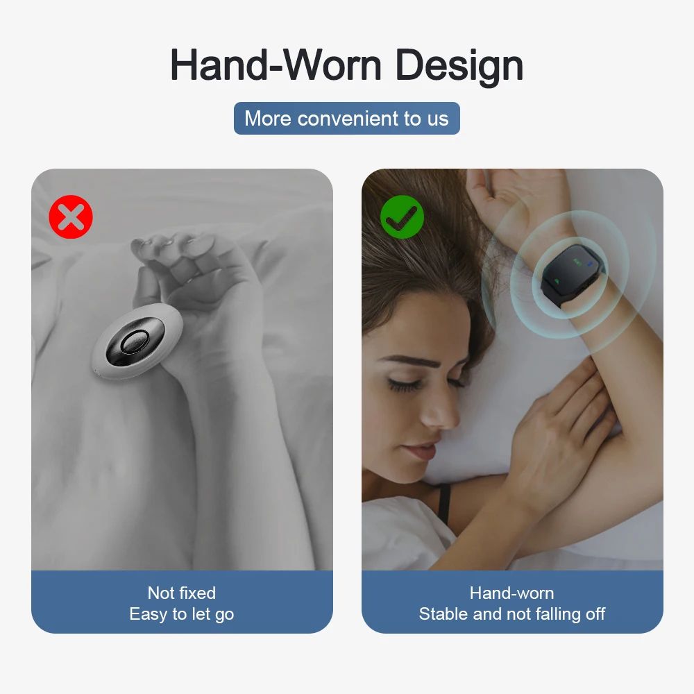Portable Sleeping Instrument EMS Sleep Aid Watch Microcurrent Pulse Sleeping Anti-anxiety Insomnia Hypnosis Device Fast Sleep Rest Wristband Watch Relief