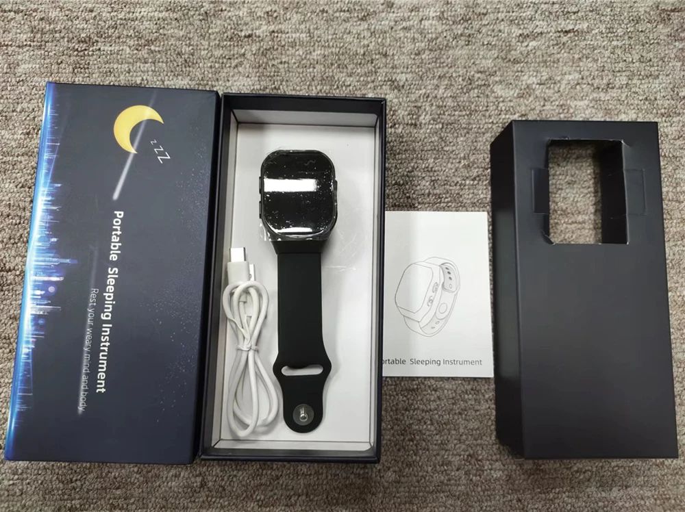 Portable Sleeping Instrument EMS Sleep Aid Watch Microcurrent Pulse Sleeping Anti-anxiety Insomnia Hypnosis Device Fast Sleep Rest Wristband Watch Relief