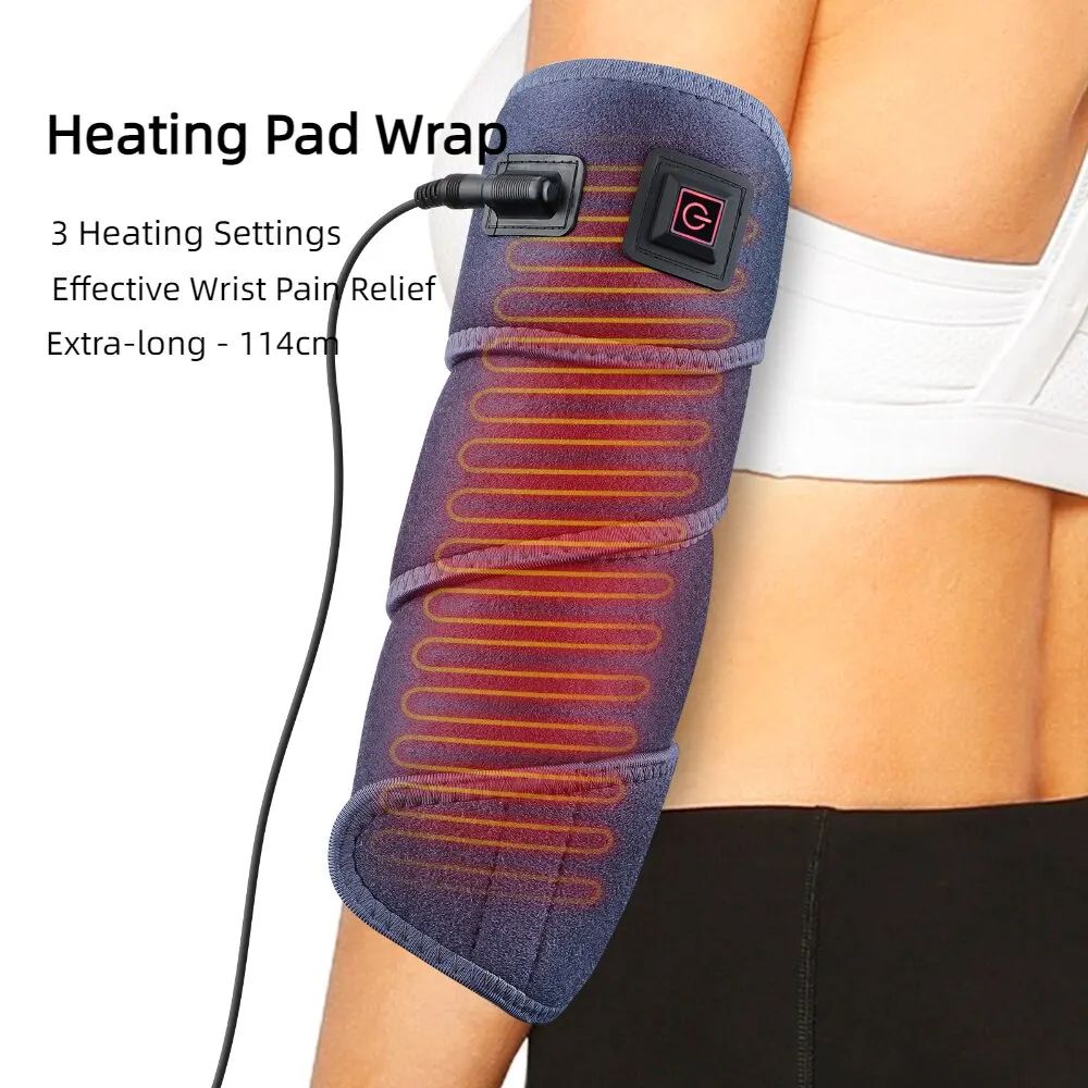 Arm Massagers Heating Pad Wrap 3 Heating Settings Heat Therapy Support Brace Wristband Belt Hot Warm Relief Pain Bandage Ankle Support Protector