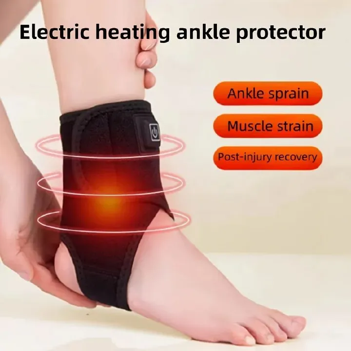 1pc Electric Heating Ankle Protection Hot Compress Joint Warm Ankle Protection Outdoor Sports Protection Massage Cold Protection