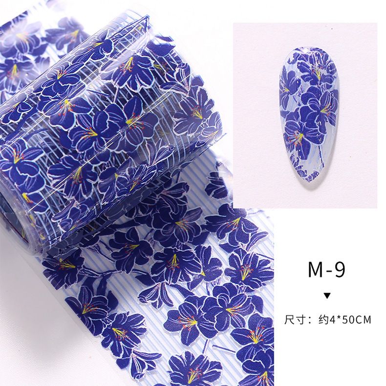 1pc 4*50 cm Nail Foil Stickers Set for Flowers Art Film Floral Manicure INS Fashion Fresh Small Floral