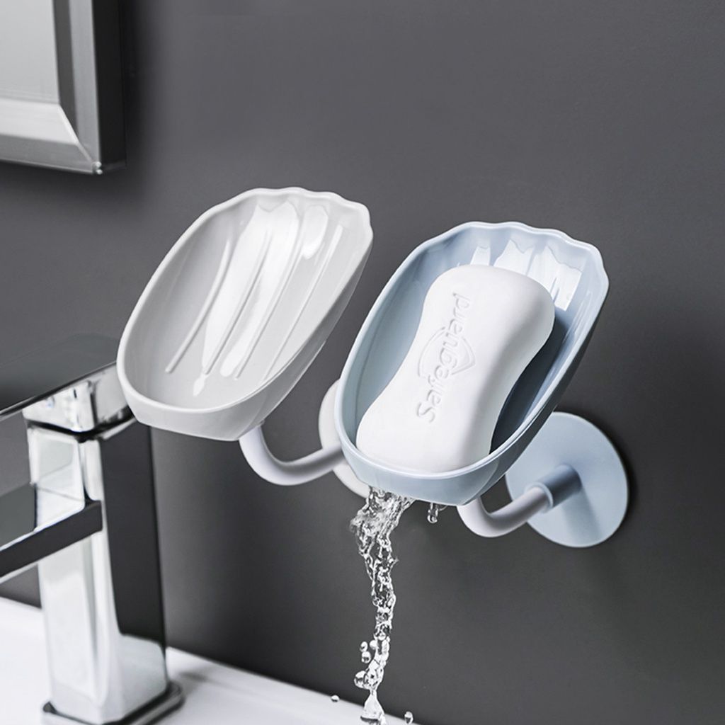 Creative Changeable Angle Household Soap Holder with Drainer Wall Mounted Soap Box Bathroom Holder