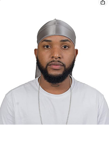 Stretchy Grey Silk Durag/wave Drag - QUALITY GUARANTEED