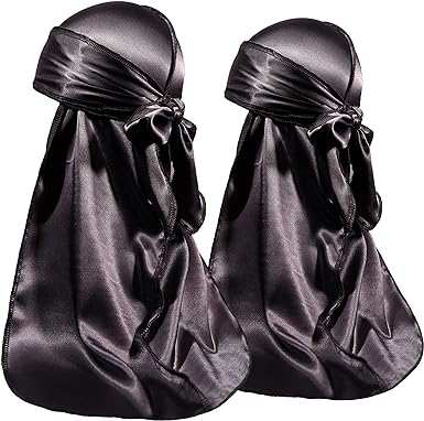 2 PCS QUALITY GUARANTEED - Silky Durags, Silk Durag for Men Women Waves, Silk Durag Pack, Silky Satin Durag for 360 Waves