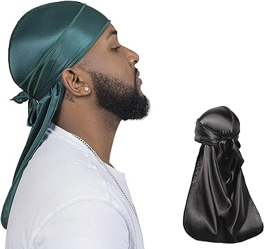 2 PCS QUALITY GUARANTEED - Silky Durags, Silk Durag for Men Women Waves, Silk Durag Pack, Silky Satin Durag for 360 Waves