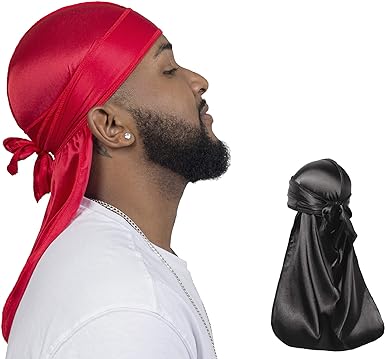 2 PCS Set of QUALITY GUARANTEED - Silky Durags, Silk Durag for Men Women Waves, Silk Durag Pack, Silky Satin Durag for 360 Waves