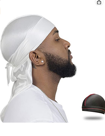 2 PCS Set of QUALITY GUARANTEED - Silky Durags, Silk Durag for Men Women Waves, Silk Durag Pack, Silky Satin Durag for 360 Waves