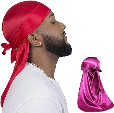 2 PCS Set of QUALITY GUARANTEED - Silky Durags, Silk Durag for Men Women Waves, Silk Durag Pack, Silky Satin Durag for 360 Waves