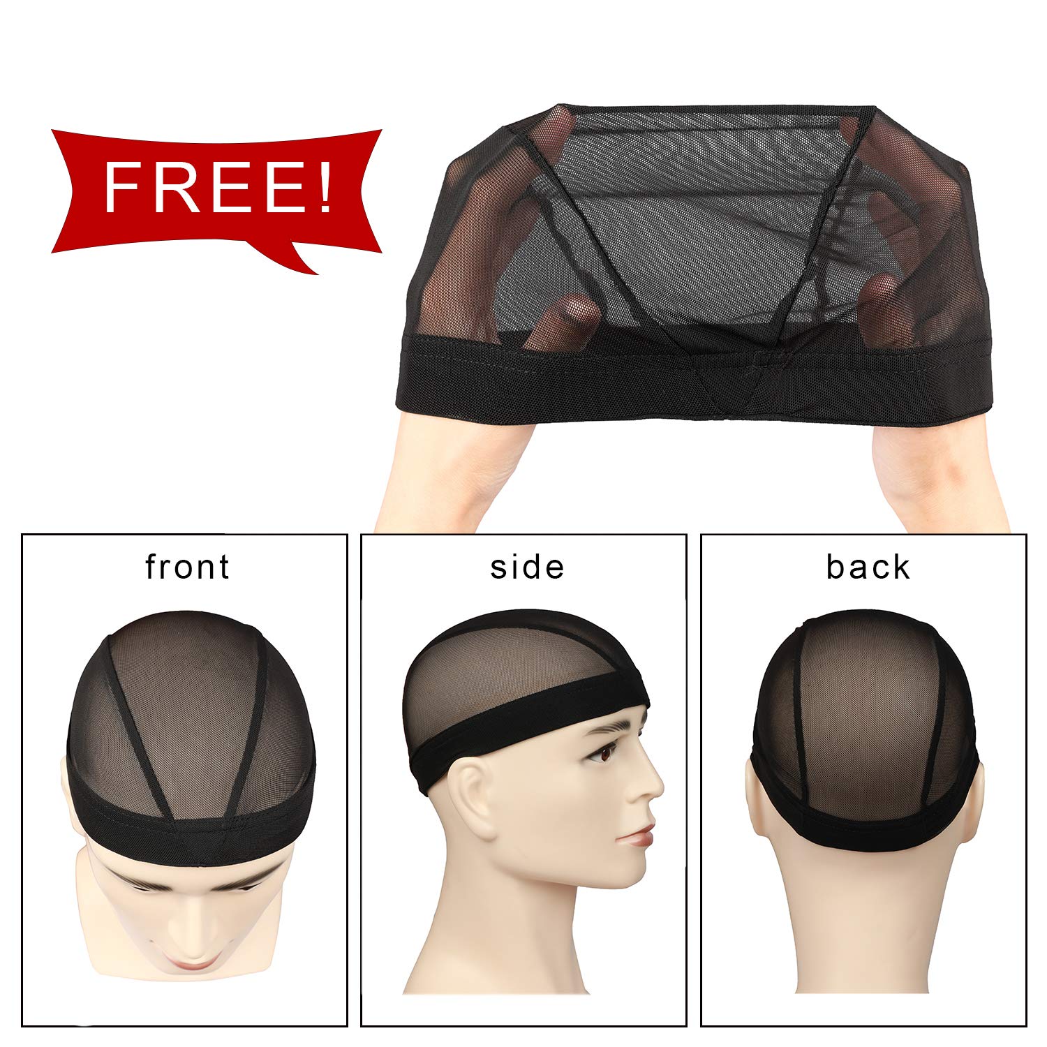 4PCS Silky Durags + wAVE CAP, Silk Durag for Men Women Waves, Silk Durag Pack with 1 Wave Cap, Silky Satin Durag Extra Long Tails