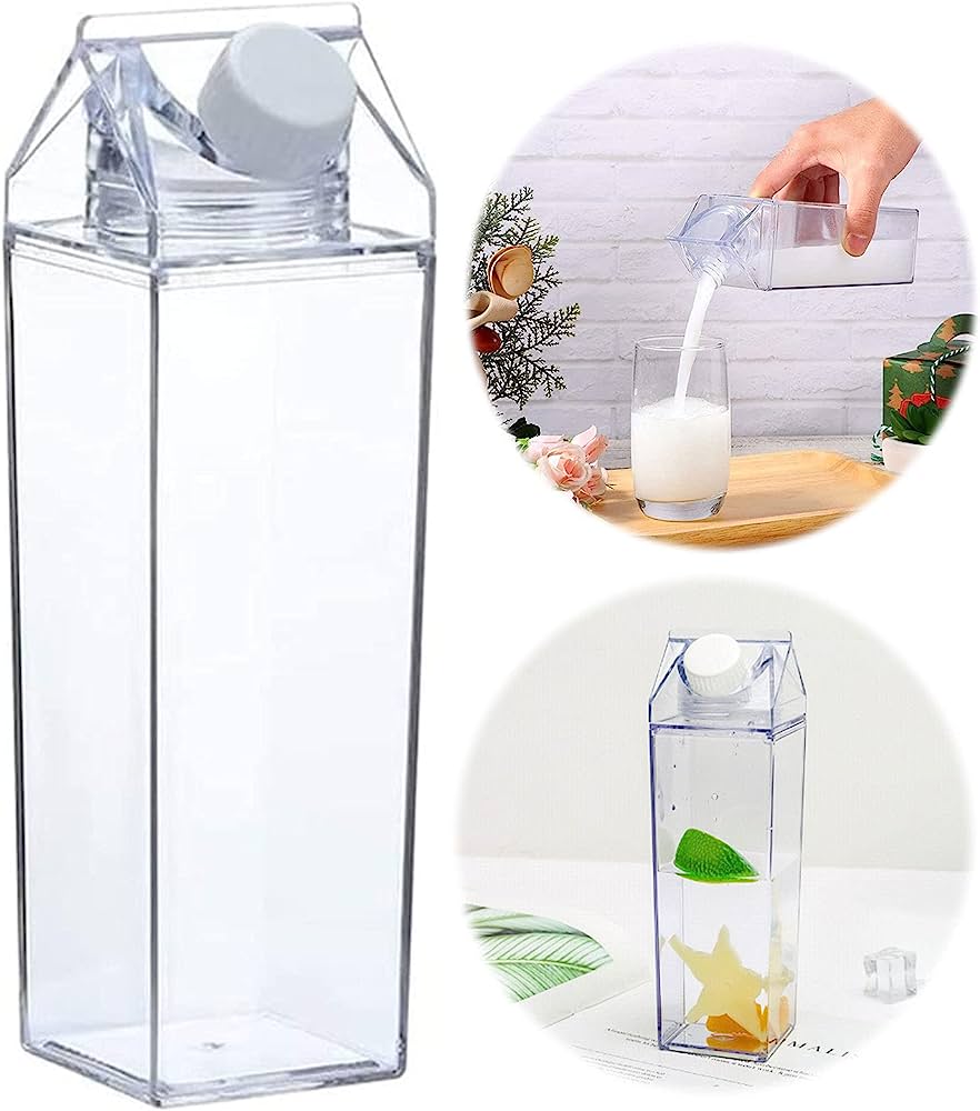 1L acrylic fridge bottle with tight duo lid