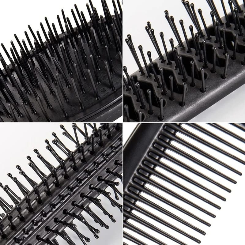New arrival 5pcs Hair Comb Set Professional Salon Cutting Brushes Sets Comb Hair Brush Styling Tools Mirror And Holder Stand Set