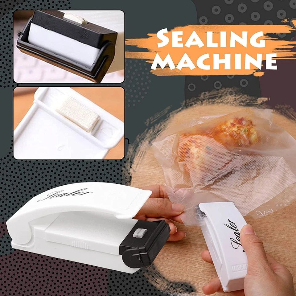 (Easter sale) Mini Handheld Food Sealer Tool Plastic Portable Sealing Machine Heat Bag Packing