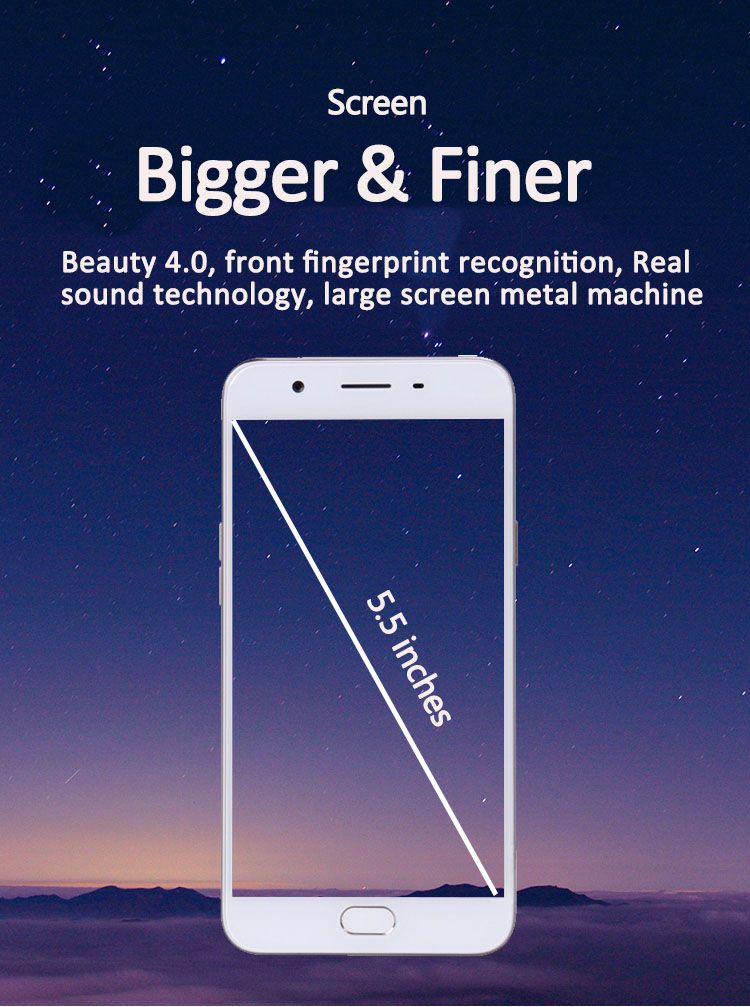 Refurbished OPPO A59s Smart Phone 5.5 inches screen 3075mAh battery 16MP+13MP cameras 4GB ram +32GB rom 2G/3G/4G LTE Dual SIM card Unlocked phones