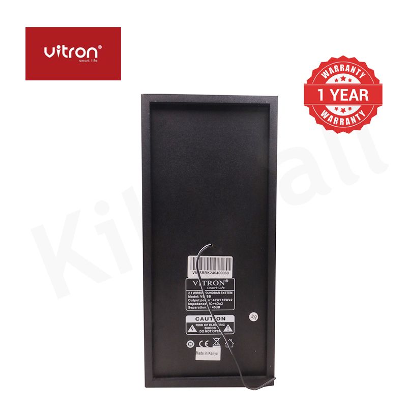 Vitron 2.1CH V51SB Wired Soundbar System with AUX USB Bluetooth Speaker System Home Audio Rich Bass 6000W