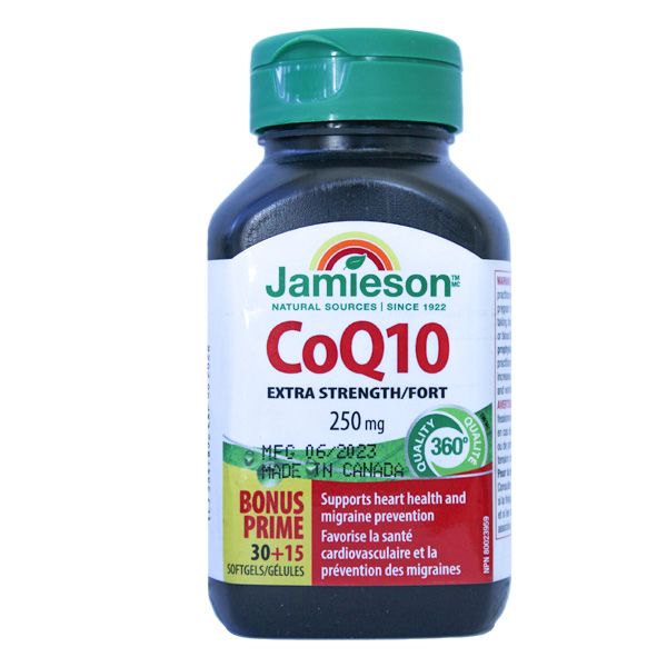 Jamieson Coq10 250mg Soft gels 45`s