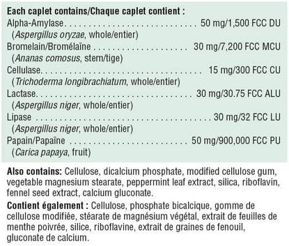 Jamieson Digestive Enzymes Caplets 90`S