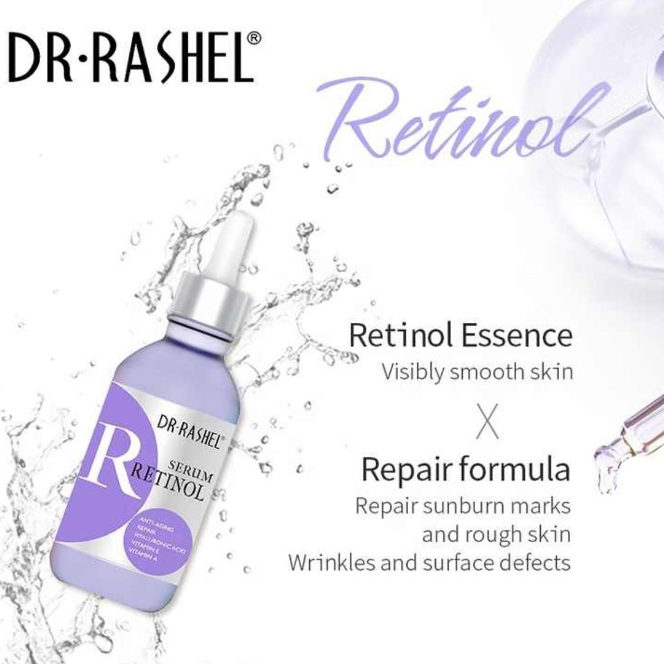 3PCs Pack Serums - Dr. Rashel Vitamin C + Retinol + Hyaluronic Acid Complete Facial Set - Face Brightening Anti-aging Anti-wrinke Moisturizing Serum