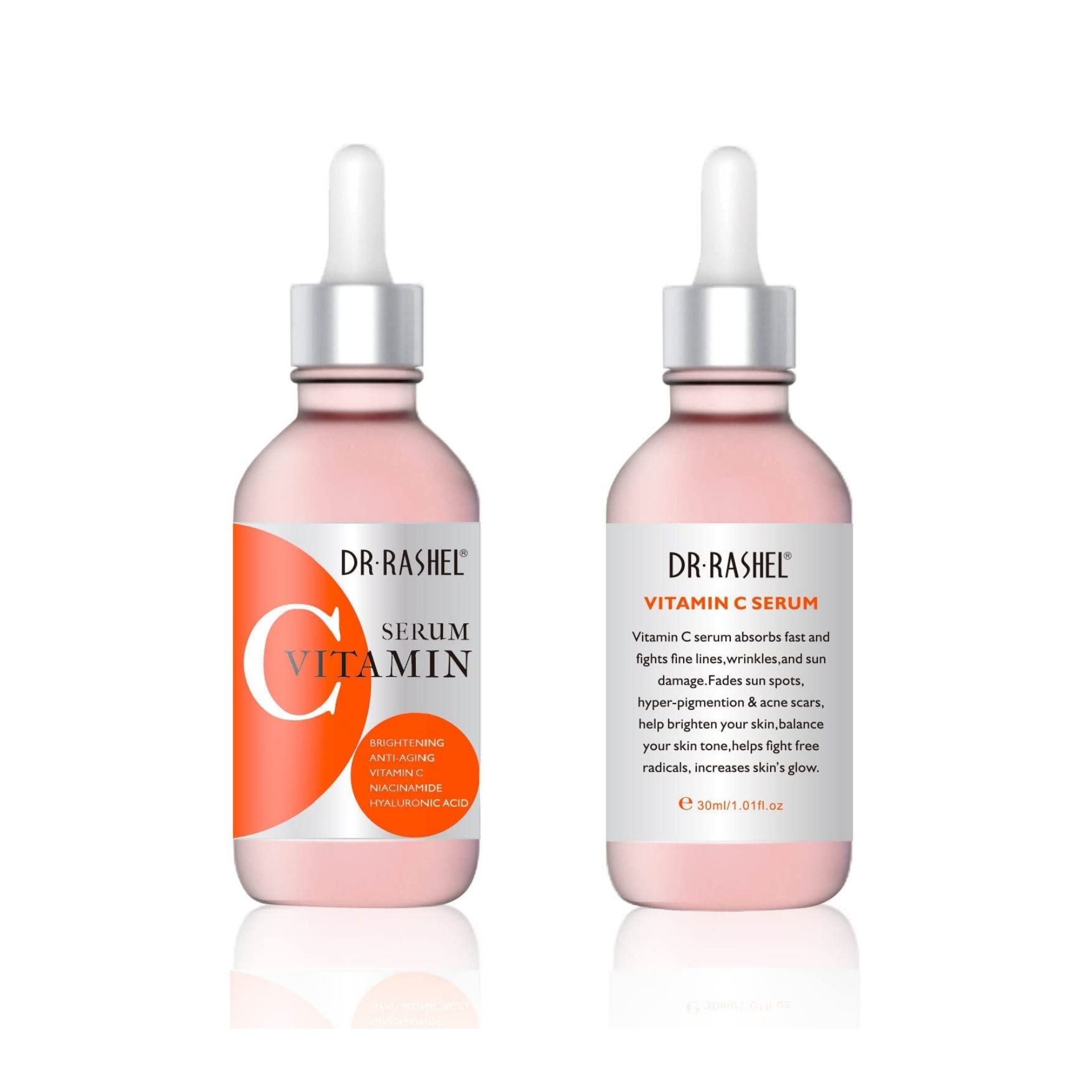 3PCs Pack Serums - Dr. Rashel Vitamin C + Retinol + Hyaluronic Acid Complete Facial Set - Face Brightening Anti-aging Anti-wrinke Moisturizing Serum
