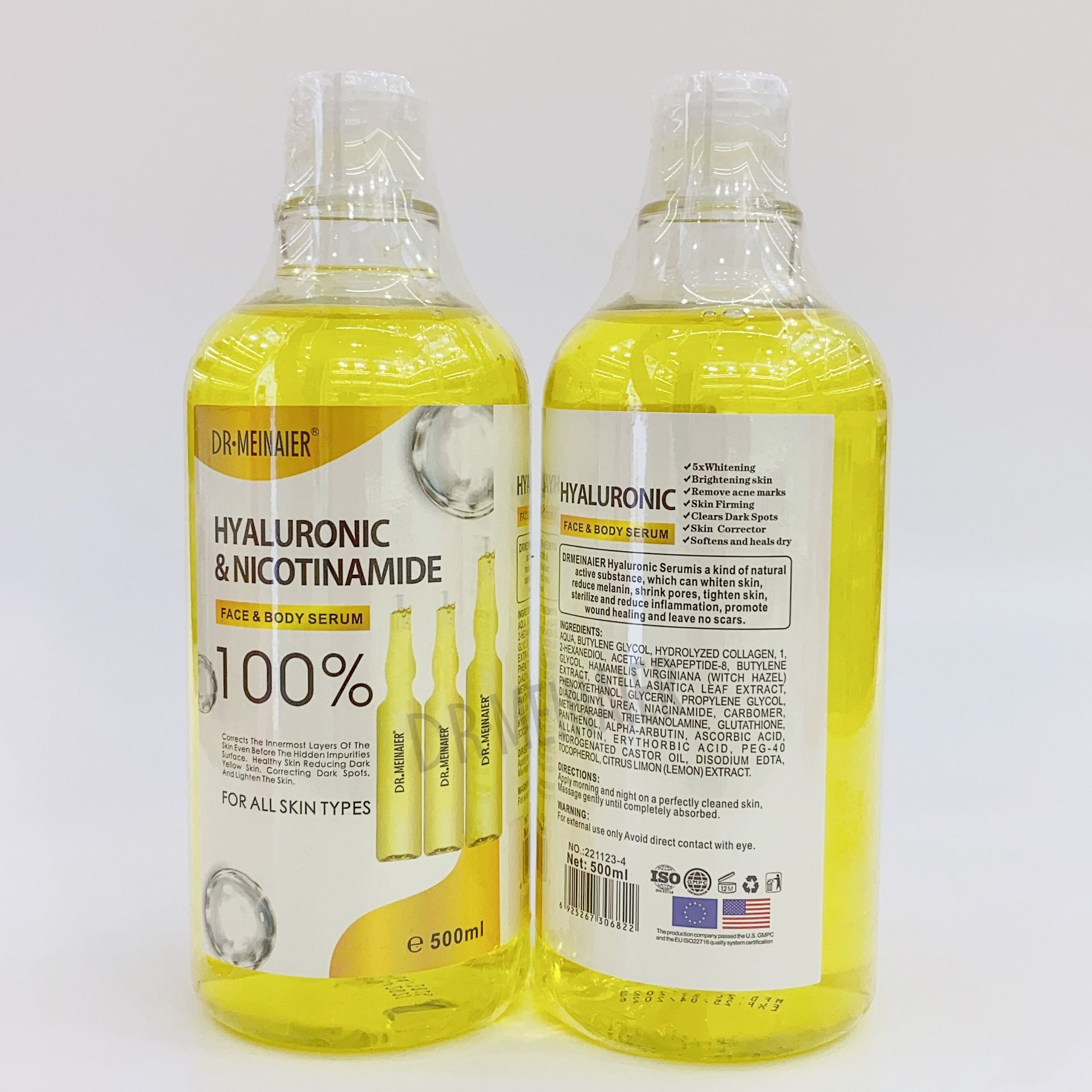 DR MEINAIER HYALURONIC ACID & NICOTINAMIDE Face & Body Serum - Brightening Skin Anti Acne Dark Spots Corrector