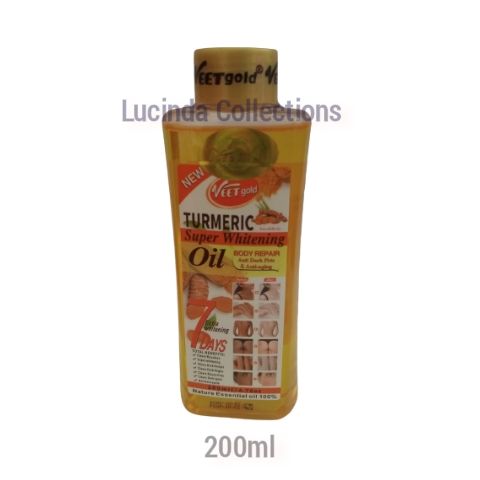 VEET GOLD TURMERIC OIL Super Whitening Body Repair Anti Dark Spots Anti-aging Brightening Face Body Oil 200 300 1000 ml