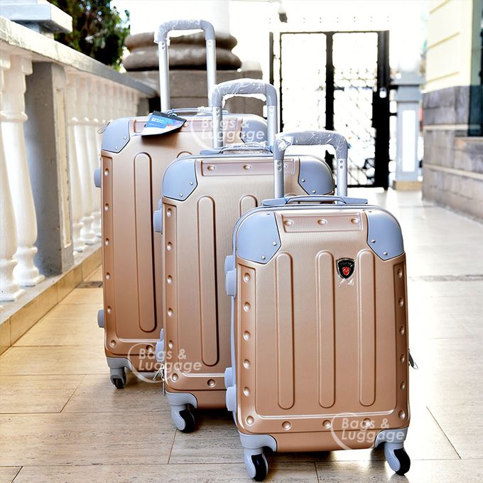 GOOD QUALITY 3 in1 Luxurious Fibre Suitcase Travel Bag 3pcs
