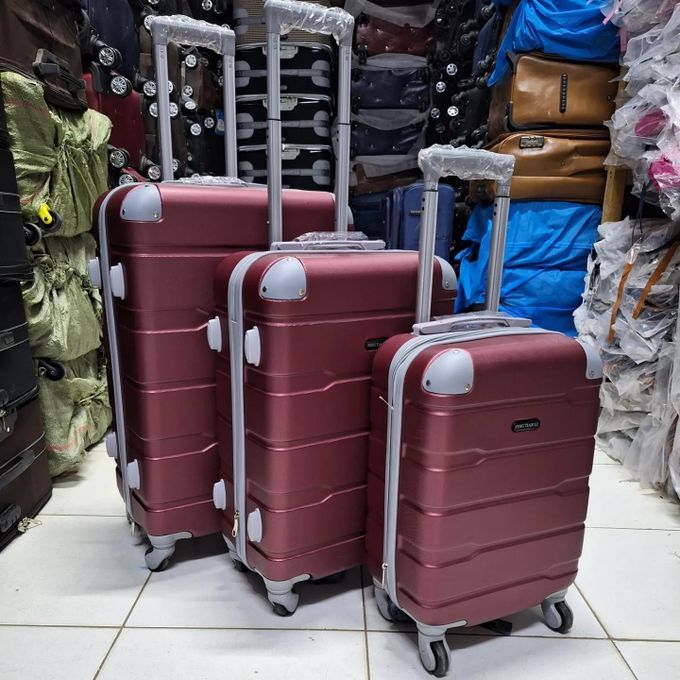 GOOD QUALITY 3 in1 Luxurious Fibre Suitcase Travel Bag 3pcs