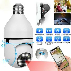 1080P CCTV CAMERA 360° PANORAMIC BULB CCTV WiFi IP PTZ PAN & TILT ROTATING CAMERA MOTION TRACKING,2WAY COMMUNICATION, SUPPORT SD CARD