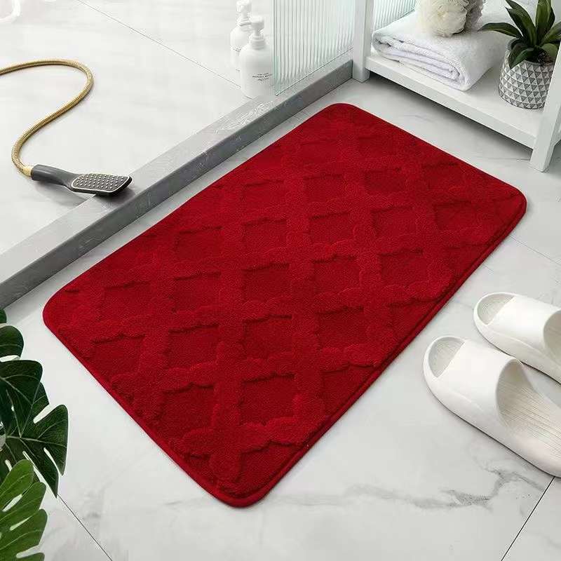 Woolen door mats ..The feet are very soft and comfortable, super absorbent, anti-skid and not easy to move.