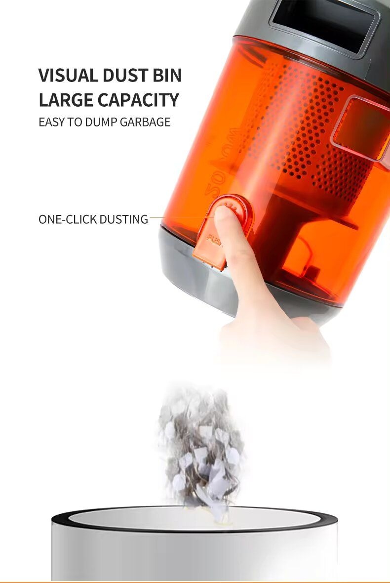 Von Powerful Cyclonic Suction VAVC-16DMR Dry Bagless Vacuum Cleaner 1.6L Silent Motor System for Low Noise Metal Telescopic Tube