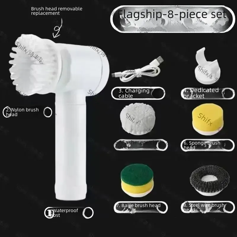 Multi-functional Handheld Wireless Electric Cleaning Brush Kitchen Dishwashing Bathroom Sink Tile Electric Cleaning
