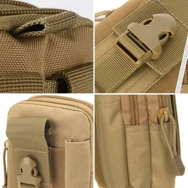 Tactical Waist Pouch Belt Phone Pouch Holster Waterproof Nylon Multifunction Casual Men Waist Bag Small Bag Outdoor Tactical Bag