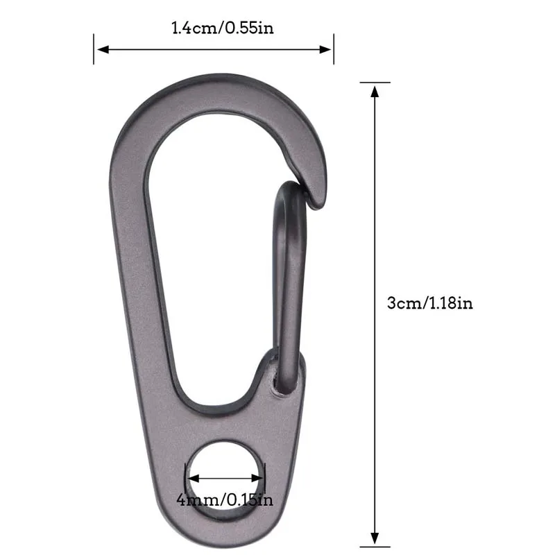5Pcs/Lot Mini Carabiner Clips Tiny Alloy Spring Snap Hook Keychain Clasps EDC Small Hanging Buckle for Backpack Camping Bottle