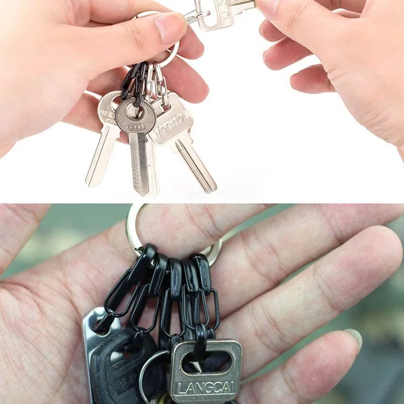 5Pcs/Lot Mini Carabiner Clips Tiny Alloy Spring Snap Hook Keychain Clasps EDC Small Hanging Buckle for Backpack Camping Bottle