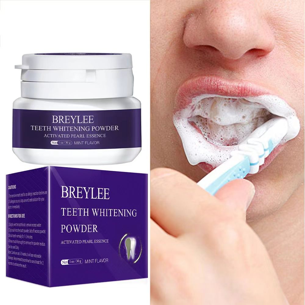 Oral Hygiene Personal Care Beauty Health BREYLEE TEETH WHITENING POWER Lime brightening white tooth powder to fade tooth stains and yellow teeth Dental cleaning care