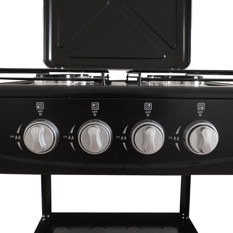 Nunix 4 Gas Burners Standing Gas Cooker With Storage Shelf LTS-01