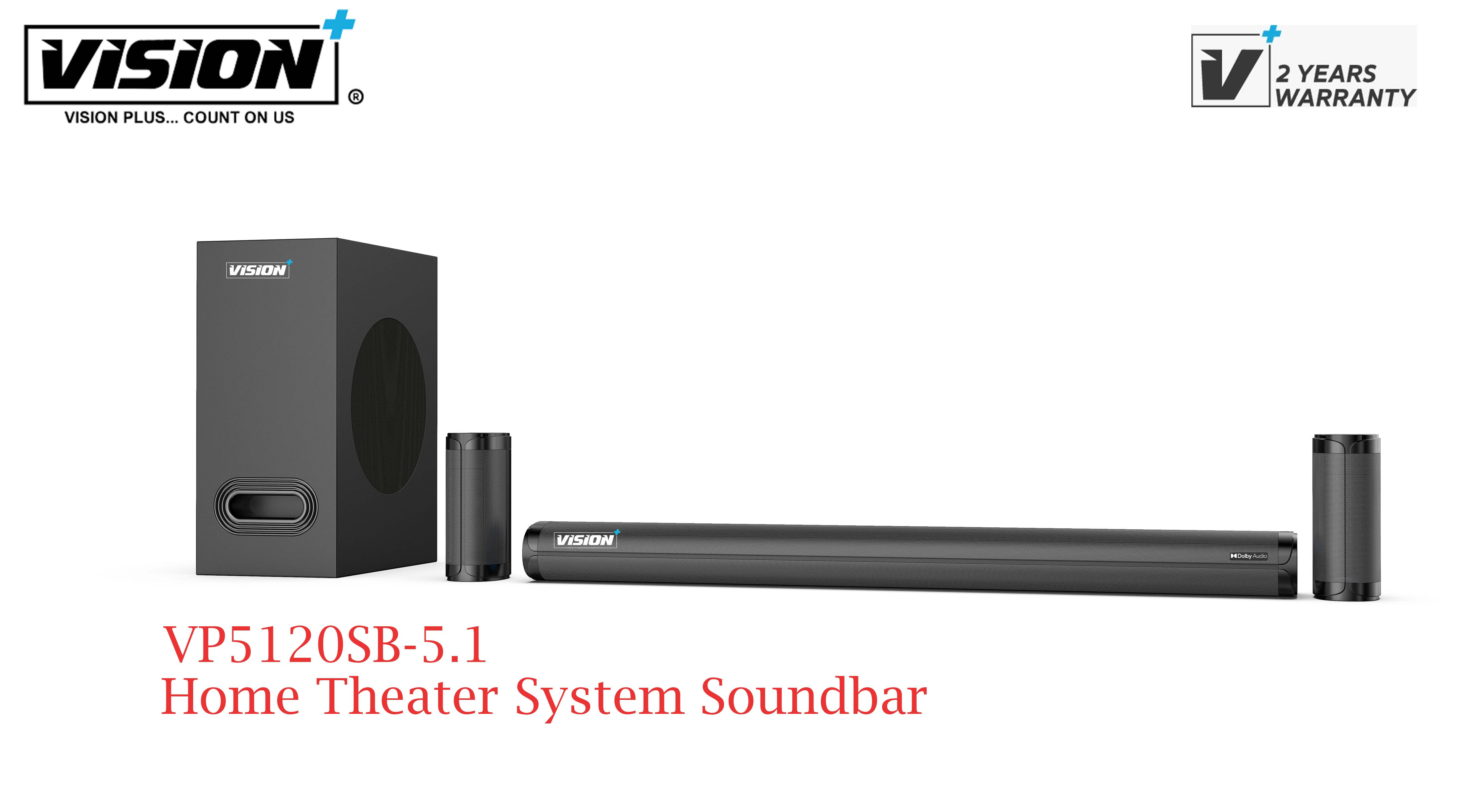 New Arrival ! Vision plus Sound Bar VP5120SB, 5.1CH Dolby home theater system Soundbar with Wireless surround Multimedia speaker 2 years warranty Wireless Speaker System Dobly Plus Digital quality Audio