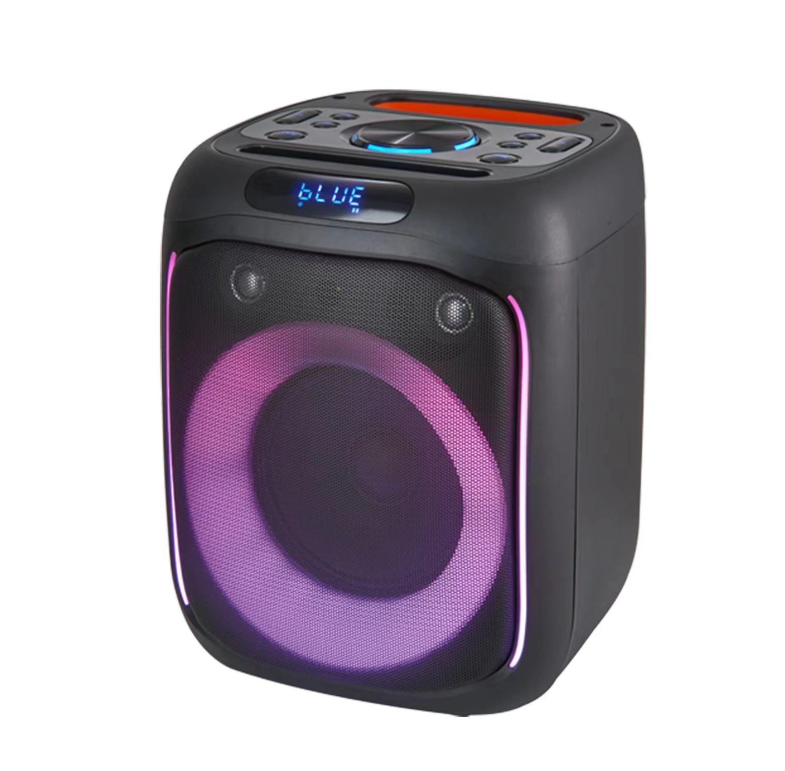 Vision plus Beat box Mini Speaker Quality bluetooth USB support FM Radio portable beatbox1 year warranty LCD display quality audio control party speaker Dance Lights Aux, Remote Contro  VP6BBM