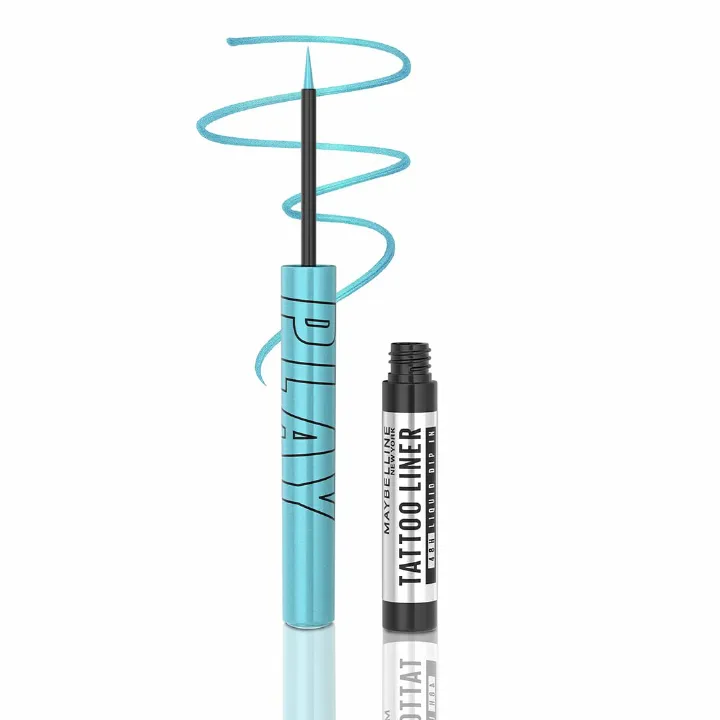 Maybelline New York Tattoo Play Assorted Liquid Eyeliner - Longwear Waterproof Eyeliner - Metallic Finish, Ride, 2.1ml