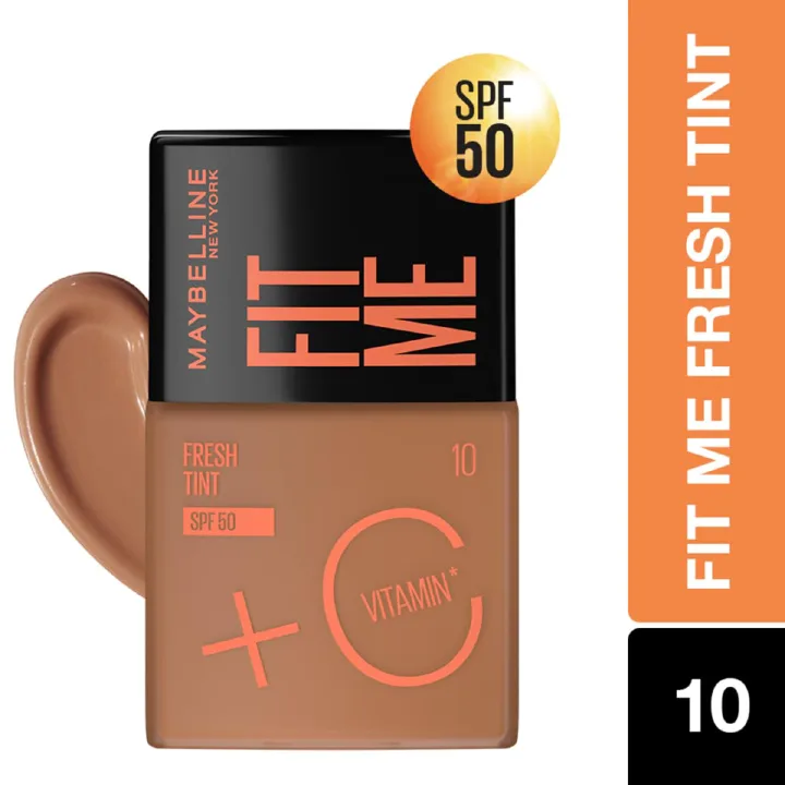 Maybelline New York FitMe Fresh Tint Shade 10 with Vitamin C and SPF50