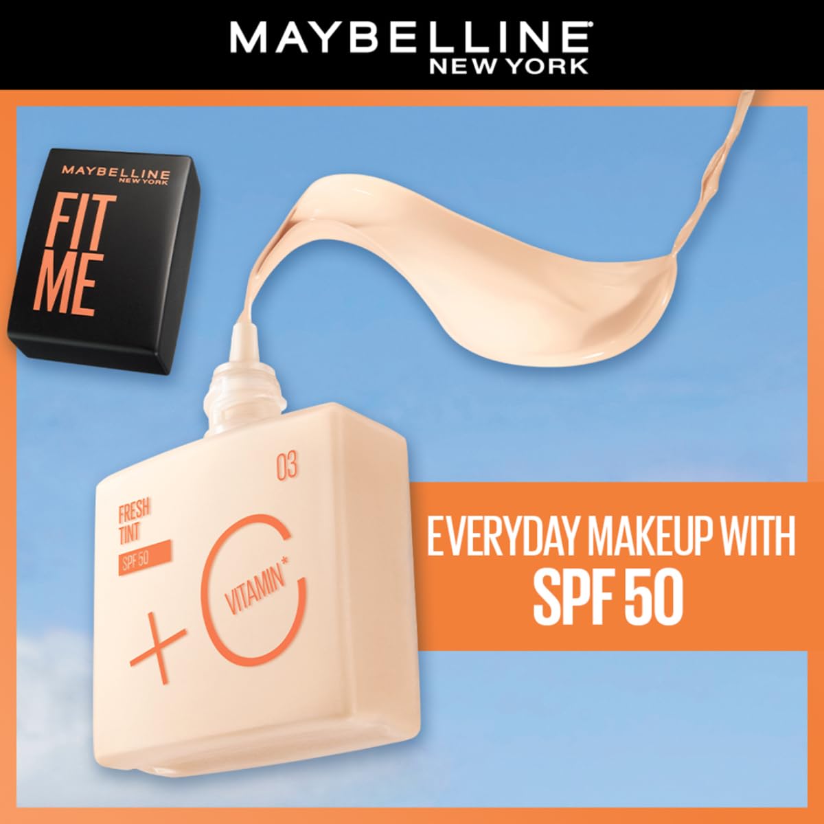 Maybelline New York FitMe Fresh Tint Shade 08 with Vitamin C and SPF50