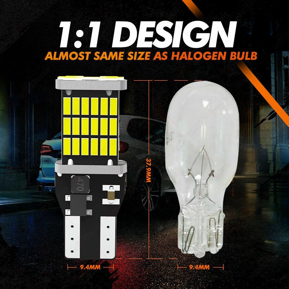 2x Signal Lamp T15 Led Super Bright W16W Led Bulbs 912 921 For Reverse Lamp Backup Parking Light 12V