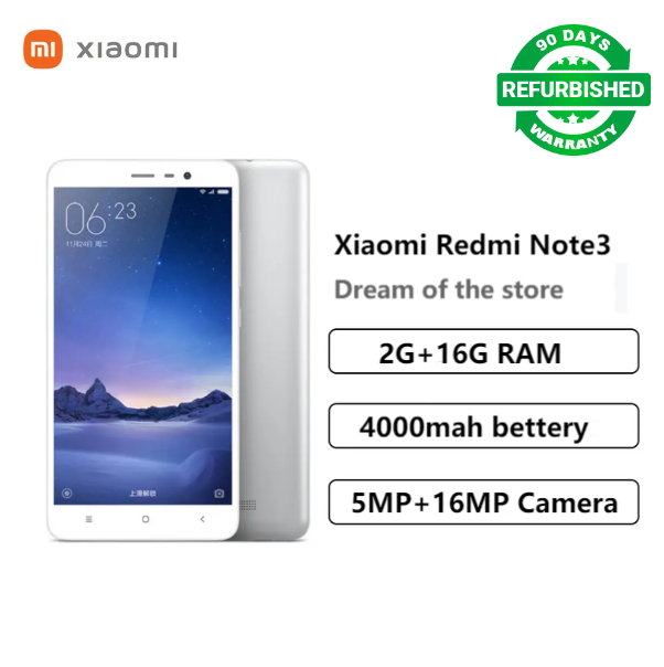 Refurbished XiaoMi Redmi Note 3 5.5" 2+16GB 16MP+5MP Dual SIM Touch ID 4G Smartphone