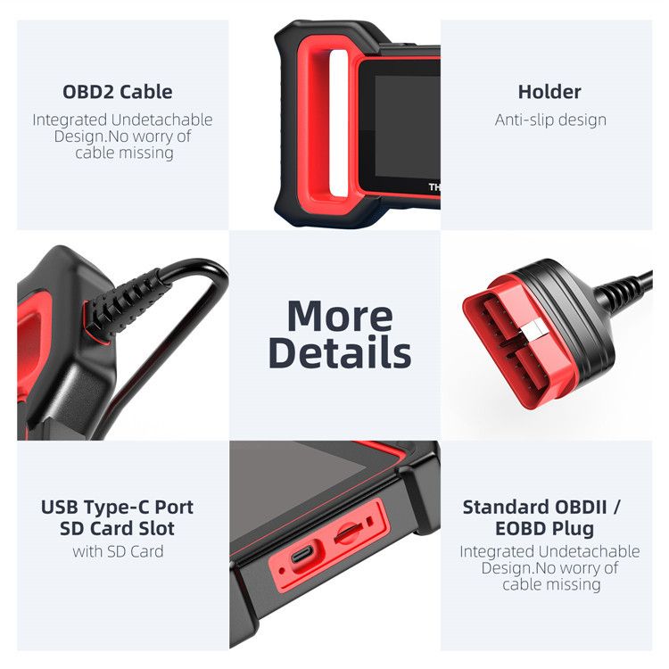 THINKCAR Thinkscan Plus S7 OBD2 Scanner 7 System Diagnostic ABS SAS ECM TCM BCM IC AC DPF A/F Reset Automotive Diagnostic Tool