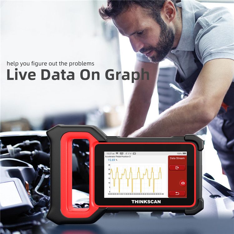 THINKCAR Thinkscan Plus S7 OBD2 Scanner 7 System Diagnostic ABS SAS ECM TCM BCM IC AC DPF A/F Reset Automotive Diagnostic Tool