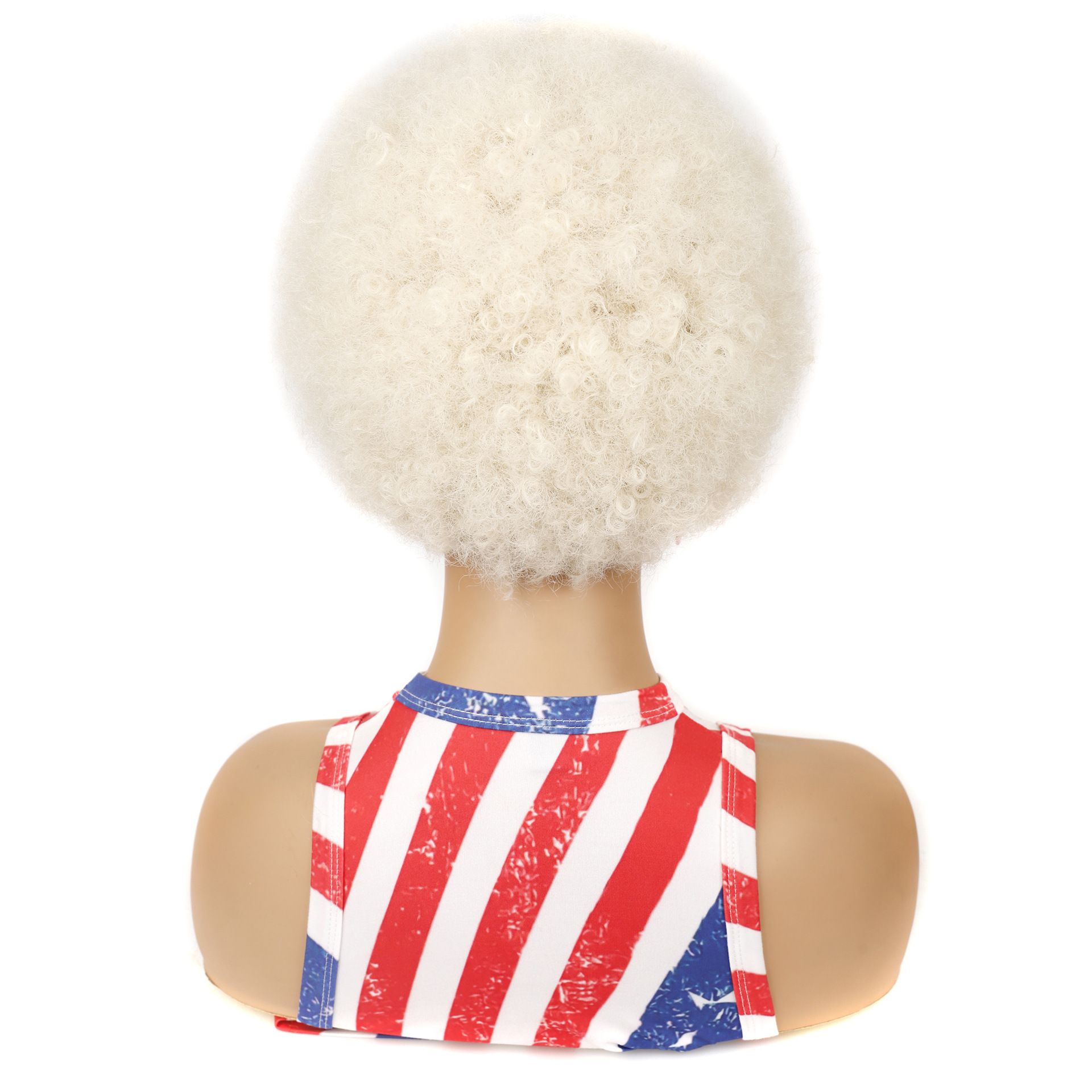 Synthetic Short  Afro Wigs For Women African Black Fluffy Soft Cosplay Natural Hair Afro Kinky Curly Wig With Bangs