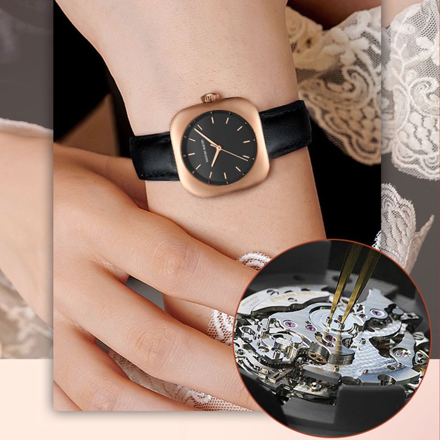 Watches Women's Quartz Watches Leather Strap Women's Electronic Watches Wrist Watches Minimalist Design Watches