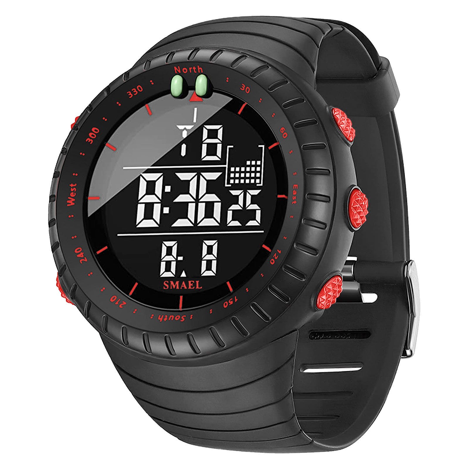 SMAEL Multi-functional Watches Outdoor Men's Waterproof Sports Electronic Watch Luminous Alarm Watch Male Wrist Watch