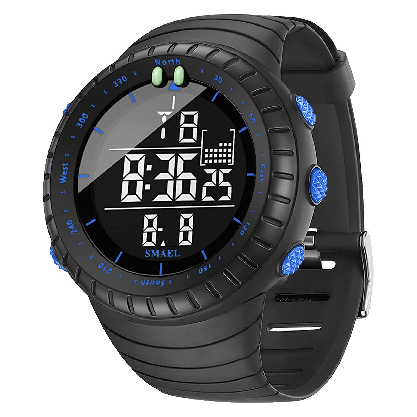 SMAEL Multi-functional Watches Outdoor Men's Waterproof Sports Electronic Watch Luminous Alarm Watch Male Wrist Watch