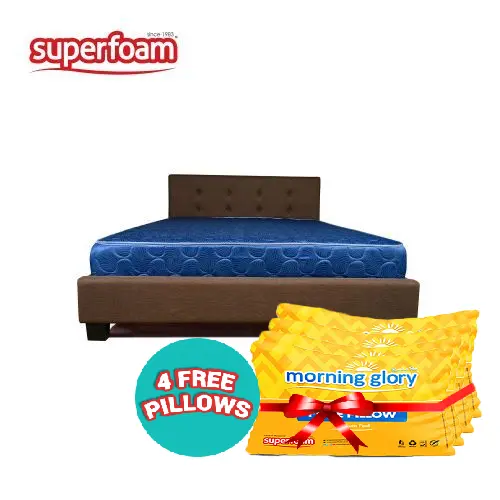 (LIMITED OFFER) Superfoam morning glory home living memory foam good quality  material bed mattress heavy duty plain dark blue home and kitchen furniture mattresses box springs