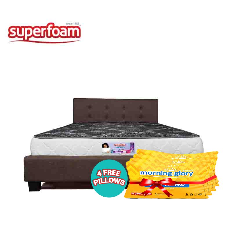 (LIMITED OFFERS)Superfoam memory foam home living bed super high density black and white 5 ft x 6 ft x 8 inch thickness home and kitchen furniture bedroom furniture mattresses box springs